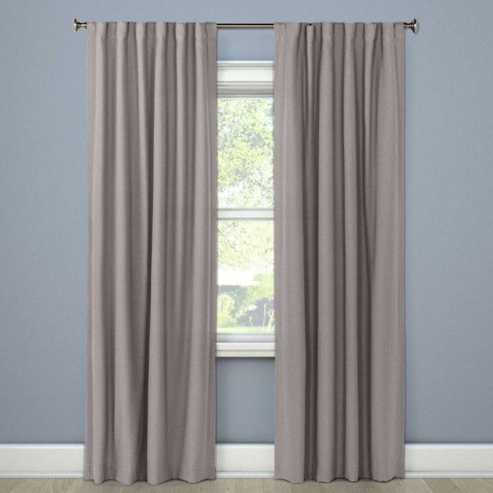 50"x84" Blackout Aruba Window Curtain Panel Gray Stone - Threshold